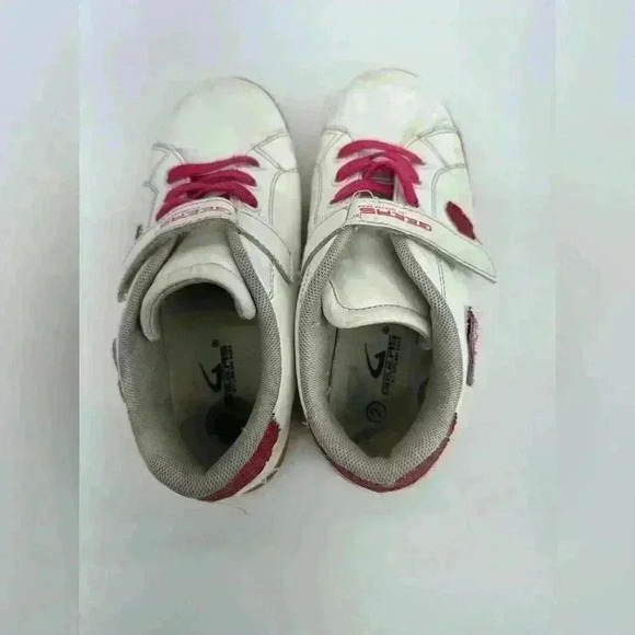 GEERS SNEAKER WITH HEART APPLICATIONS AND VELCRO CLOSURE WHITE/HEARTS SIZE 2 - Picture 3 of 6